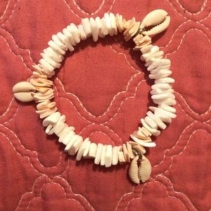 White and Pink Seashell Bracelet